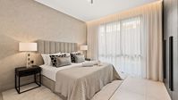 Delicate bedroom design in light colors