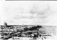 Miami Beach: From roof of Streth Haven Hotel, looking north, Blackstone Hotel to Rooney Plaza See also 611. March 4, 1936. Index Print Available.