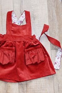 Handmade Corduroy Pinafore Dress | DulceTierra on Etsy