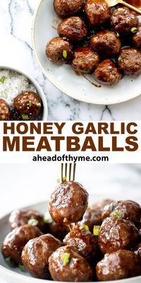 Sticky Honey Garlic Meatballs