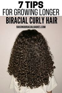 How To Grow Biracial Hair: 7 Tips To Get Longer Curly Hair. #longcurlyhair #naturallycurly #growlonghair #mixed #curlyhair