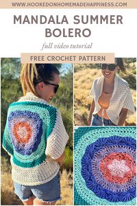 Mandala Summer Bolero Crochet Pattern - Hooked on Homemade Happiness