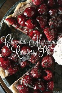 Chocolate Mascarpone Raspberry Pie | Kita Roberts PassTheSushi.com