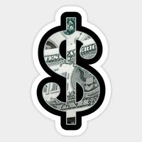 The classic dollar sign with money image -- Choose from our vast selection of stickers to match with your favorite design to make the perfect customized sticker/decal. Perfect to put on water bottles, laptops, hard hats, and car windows. Everything from favorite TV show stickers to funny stickers. For men, women, boys, and girls.