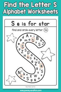 Letter S Recognition Worksheets