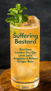 Discover the Suffering Bastard: a spicy, refreshing cocktail with bourbon, gin, ginger beer, and lime. Perfect for any occasion and easy to make. #SufferingBastard