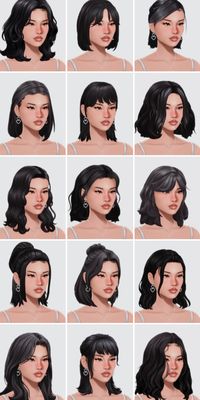 links to some short/med hairstyles ❥ all maxis match #thesims4 #sims4cc #sims4ccfinds #ts4cc