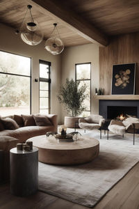 Rustic California Modern living room design