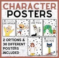 Looking to bring your classroom library to life? These book character posters are the perfect addition to any classroom library and theme! Your class will love seeing these unique and diverse characters from some of their favorite books! There are 30 different characters to choose from!INCLUDED:PRI...