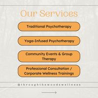 What we offer: 🌲 Traditional Psychotherapy 🧘 Yoga-Infused Psychotherapy 👥 Community Events & Group Therapy 👩‍💼 Professional Consultation / Corporate Wellness Trainings Swipe to read more about what our services entail and as always, come as you are. Contact us through the link in our bio! ☎️ #emotionalwellness #counseling #counselingservices #therapyservices #mentalhealth