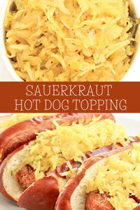 Sauerkraut Hot Dog Topping ~ 5 simple ingredients and 5 minutes are all you need for this quick and easy recipe! via @thiswifecooks