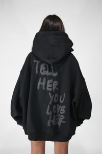 This is a pre-order item: shipping starts at the end of the month We used custom measurements and high quality materials to create the perfect oversized hoodie. Inspired by NYC graffiti.  HEAVYWEIGHT FLEECE HIGH QUALITY 3D PUFF PRINT DOUBLE-LINED, OVERSIZED HOOD OVERSIZED FIT SLOUCHY SLEEVES Maria is 5 ft 7 and wearing