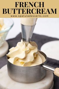 If you love the taste of pastry cream, you will certainly want to try this delicious French buttercream! Made with egg yolk, butter, and a sweet homemade sugar syrup, this elegant buttercream has a smooth, silky texture, a mouthwatering vanilla flavor, and a beautiful yellow color. It is the perfect buttercream for making luxurious desserts to impress your guests!