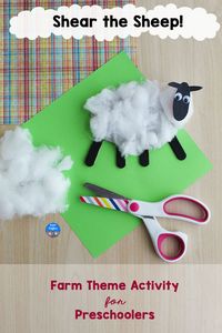 This preschool sheep craft is made so that kids can shear the "wool" off of it! Use this fun activity and related resources in your spring farm unit or any time you want an engaging fine motor activity.