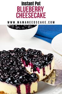 Instant Pot Blueberry Cheesecake - Mama Needs Cake