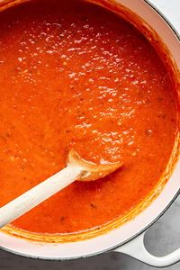 Fresh tomatoes, olive oil, garlic and salt are all you need to make the very best homemade tomato sauce recipe, ever.