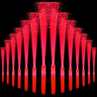 PRICES MAY VARY. Glow Fiber Wands: You will get 36 pieces of red light fiber optic wands. Each light up toys can bright enough to attract anyone's sights, you can have fun with your friends at evening party with these colorful flashing wand stick Versatile to Use: The red glow sticks can be applied as decorations for many occasions, such as the Independence Day parties, concerts, sporting events, birthday parties, clubs, Halloween, Christmas and so on, creating much happy and romantic atmosphere