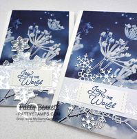 Feels Like Frost designer paper Christmas Card Idea featuring Stampin\' UP! Holiday catalog products and Christmas Layers dies, by Patty Bennett www.PattyStamps.com