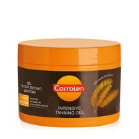 Brand: Carroten Product: Intensive Tanning Gel Size: 150ml Description: The absolute tanning hit, Intensive Tanning Gel, offers an exceptional, instant tanning result, thanks to a strong blend of tanning oils. Features: - Tanning Technology: Advanced intensive tanning system (Infinite Tan System: Carrot + Coconut Oils) - Enhances tan acceleration, providing a deep, rich and radiant sun-kissed color - Helps moisturise skin, combining the moisturising power of sesame oil and calendula extract How to use: - Apply evenly an abundant quantity over the entire body and reapply frequently, especially after swimming, toweling & perspiring. International Shipping: We ship worldwide by TNT, FedEx International Priority, DHL or UPS Worldwide Express Saver with tracking number. Item will be shipped onl