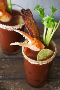 Old Bay Bloody Mary with Candied bacon - Cooking with Cocktail Rings