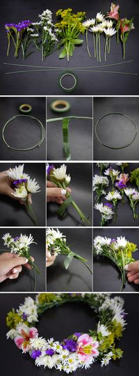 DIY: 7 guides that show you how you easily make your own beautiful midsummer garland with fresh flowers. But if it still seams too hard to do we have ready mades in our store, and they don´t need watering either #midsummer #garland