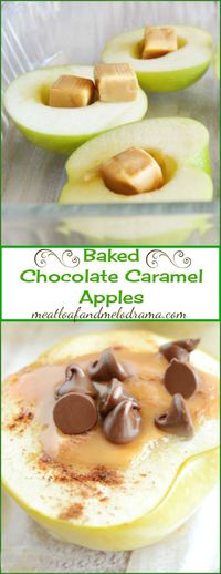 Baked Chocolate Caramel Apples -- Easy to make and a delicious fall dessert!