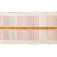 Simple yet sophisticated, Calcada Tape in rust is a versatile, rhythmic, chunky woven geometric stripe that adds style and texture to furniture, window treatments, or pillows. Schumacher Color: Rose Quartz | Schumacher x Stephanie Seal Brown Calcada Tape Wide 4.0 W in pink / white in Rose Quartz | 36" L X 4" W | Wayfair