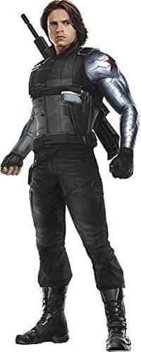 PRICES MAY VARY. It is Bucky Barnes the Winter Soldier! Fast, Fun and Easy Home Decorating. Durable and Repositionable Peel and Self Stick Vinyl Wall Decal Great for party decorations and gifts Licensed Product Brand new vinyl wall decal with a small die-cut opaque border and background. Precut Self Stick Removable Repositionable Reusable. Our Wall Decals WILL stick to: Inside Temperature Controlled Surfaces Clean, Even, Dry Surfaces Painted Drywall Sanded Painted Wood (no oily finishes) Plastic Glass Metal Most Wallpaper Our Wall Decals. DO NOT STICK TO: Outside Surfaces Automobiles Porous Textured Uneven Surfaces Rough or Unpainted Wood Dirty, Nicotine, Greasy, Smoky, Chalky Surfaces Brick or Cinder Block Unfinished Drywall Grasscloth Ages 3+ Small Parts Choking Hazard