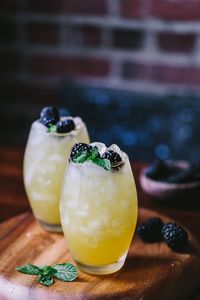 Mango and Blackberry Vodka Cooler by foolproofliving #Cocktails #Mango #Blackberry