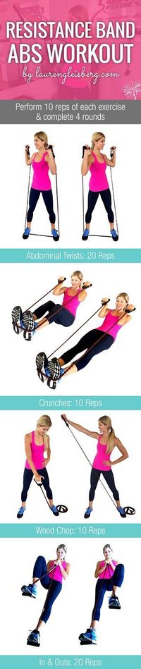 RESISTANCE BAND AB WORKOUT | Click for the full fitness plan byâ¦