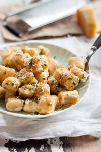 Closeup of ricotta gnocchi