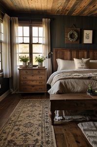 Complete your rustic farmhouse bedroom with the perfect flooring! Explore options like reclaimed wood, wide plank floors, and natural stone to bring warmth and character to your space, Ideal for adding that finishing touch to your farmhouse retreat. #FlooringIdeas #FarmhouseStyle #RusticBedroom #HomeDecor #BedroomInspo #CountryLiving