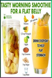 tasty morning smoothie for a flat belly