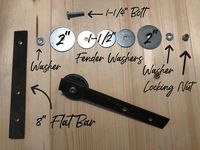 DIY Barn Door Hardware from Washers - DIY Projects by Ana White