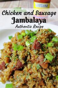 You don’t have to go to New Orleans to enjoy an Authentic Chicken Sausage Jambalaya with jambalaya seasoning. What is Jambalaya? This Chicken and sausage jambalaya recipe is the answer. #AuthenticChickenSausageJambalaya #ChickenJambalaya #SausageJambalaya #myturnforus #jambalayaSeasoning #AuthenticJambalaya