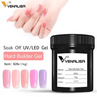 Venalisa 1kg Clear White Pink Camouflage Color UV/LED Hard Jelly Builder Nail Extend Gels. This jelly gel total have 24 colors, you can choose color, it can