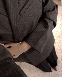 red heels with suit