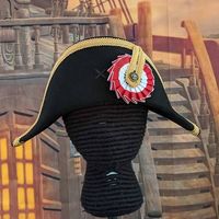 Napoleon Bicorne with Gold Trim - American Cocked Hat - Red White Blue Cockade | Google Shopping