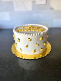 Lemon themed birthday cake by Cubby Cakes Bakery