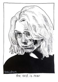 the end is near - 2022 Illustration of Phoebe Bridgers done in fine liner, printed on A5 glossy paper.