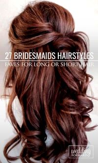 Hottest Bridesmaids Hairstyles For Short or Long Hair ❤ Thinking about bridesmaids wedding hairstyles for your big day? See more: http://www.weddingforward.com/hottest-bridesmaids-hairstyles-ideas/ #wedding #hairstyles