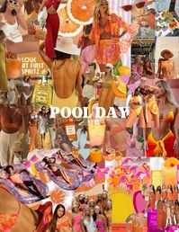 Bachelorette mood board. Pool themed bachelorette party. Scottsdale, Arizona. Las Vegas, Arizona. Sedona, Arizona. Tequila sunrise theme. Pool party theme. Getting married! Bachelorette Inspo. Bachelorette themes.