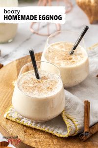 If you’ve ever wanted to know how to make eggnog, you’re in luck. This boozy homemade eggnog is thick, rich, creamy and so much better than store-bought. With a festive kick from cinnamon, nutmeg and liqueur, this recipe is so easy to make too.