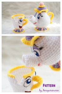 Mrs Potts and Chip Amigurumi Crochet Pattern