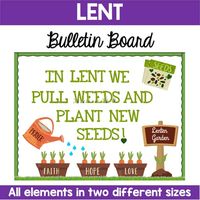 Lent Bulletin Board, Door Decor: Lenten Garden by Teaching To Go