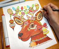 Thaneeya McArdle's Christmas Coloring Book contains 32 festive illustrations to get you in the holiday spirit, at Christmastime and all year-round!