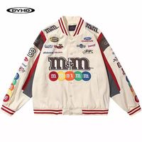 Racing Vintage Jacket M&M Oversized,  Winter Quilt Inside Racing Vintage Jacket M&M, Quilted Embroidered Street Casual Jacket Returns and Exchanges are not accepted.