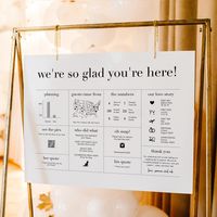 Infographic Wedding Sign, Unique Wedding Welcome, Fun Wedding Sign With Icons, Wedding Trivia Sign, Modern Bold, Our Love Story, SN095B_IS - Etsy