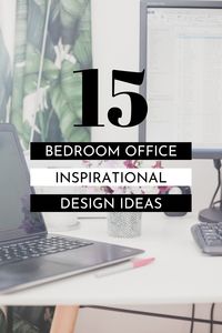 Whether you have a spare bedroom to set up a home office or a corner in your own bedroom, here are some great bedroom combo office ideas to get you inspired! #officeideas