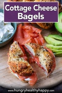 These high protein Cottage Cheese Bagels are made with just 3 ingredients, and the option of added seasoning. 11g of protein per bagel and just 182 calories each. If you are looking to add more protein to your diet, then these protein bagels are the way to go. So easy to make and ready in just 30 minutes.